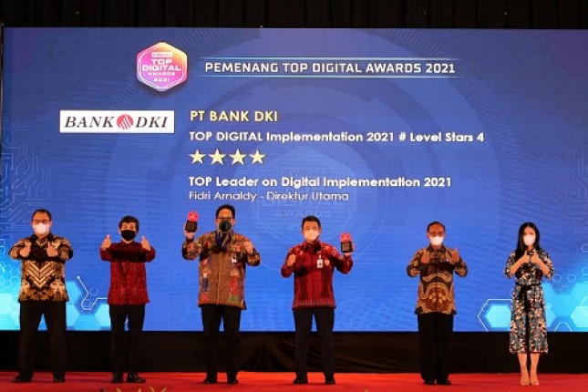 Bank DKI Raih Penghargaan Top Digital Awards 2021