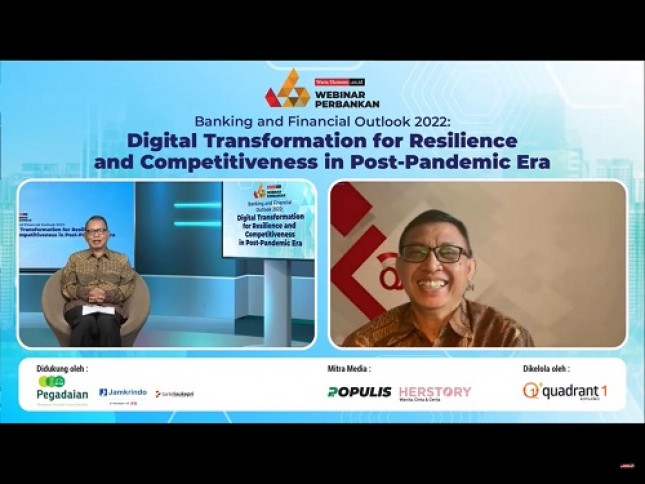 Webinar bertajuk “Digital Tranformation for Resilience and Competitiveness in Post-Pandemic Era” yang digelar Warta Ekonomi di Jakarta, Kamis (23/12/2021).