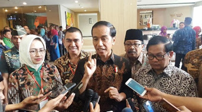 Presiden Joko Widodo menghadiri Mukernas Bimbingan Teknis Anggota DPRD PPP
