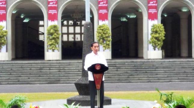 Presiden Jokowi hadiri kongres Pancasila di kampus UGM Sabtu (22/7/217) (Foto Setpres)