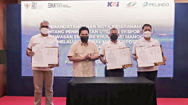 PT Kereta Api Indonesia tandatangani MoU dengan PT Pelabuhan Indonesia dan PT Perkebunan Nusantara III
