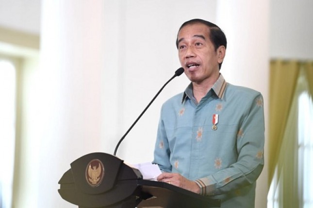 Presiden Jokowi saat menghadiri Puncak Peringatan HPN 2022, Rabu (09/02/2022), secara virtual dari Istana Kepresidenan Bogor, Jabar. (Foto: BPMI Setpres/Lukas) 