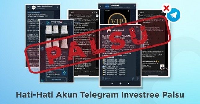 Foto 1 - Akun palsu mengatasnamakan Investree di Telegram (1)