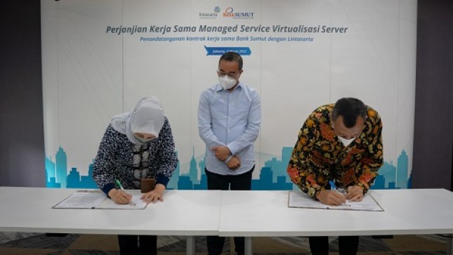 Bank Sumut Jalin Kerja Sama dengan Lintasarta Kembangkan Digitalisasi Perbankan