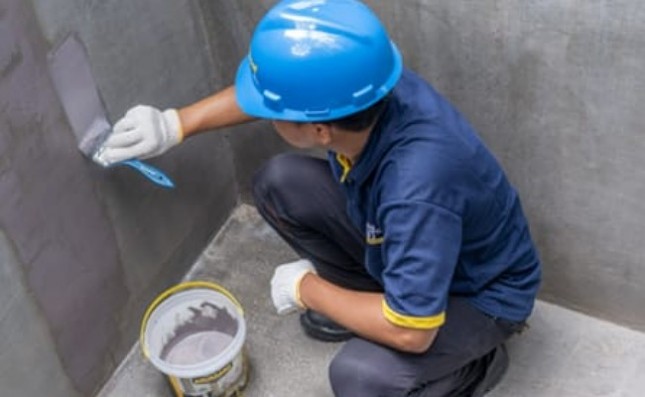Ilustrasi waterproofing kamar mandi dengan Awuagard