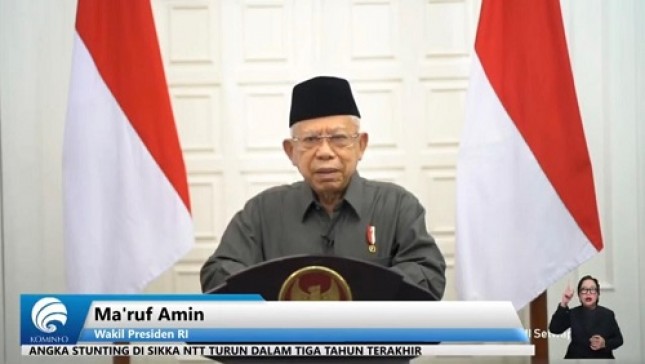 Sambutan Wapres pada acara yang digelar FMB9 bertajuk "Percepatan Pencegahan Stunting" Senin (4/4/22).