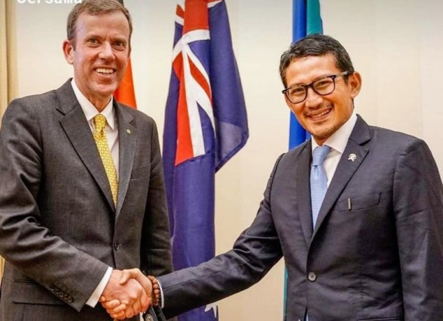 Menparekraf Sandiaga Uno dan Menteri Pariwisata dan Industri Australia