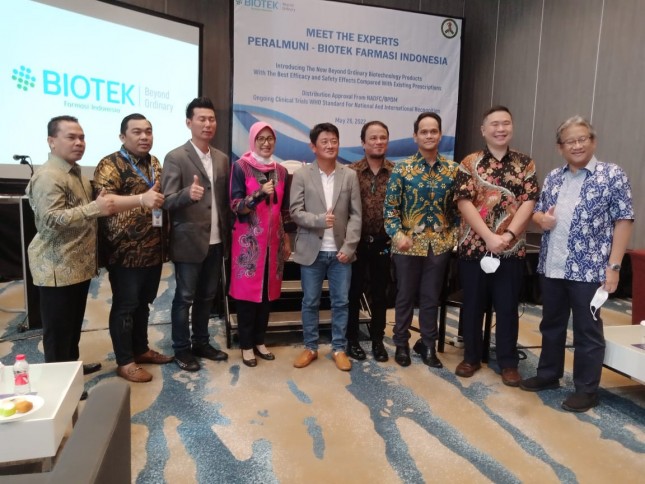 PT Biotek Farmasi Indonesia Berkolaborasi dengan PERALMUNI Memperkenalkan Produk Biotechnology Processed Material