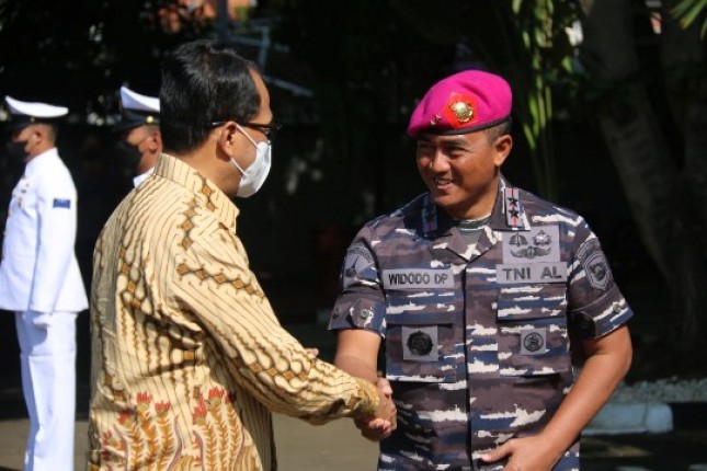 Mayjen TNI (Mar) Widodo Dwi Purwanto Terima Kunjungan Menteri Perhubungan