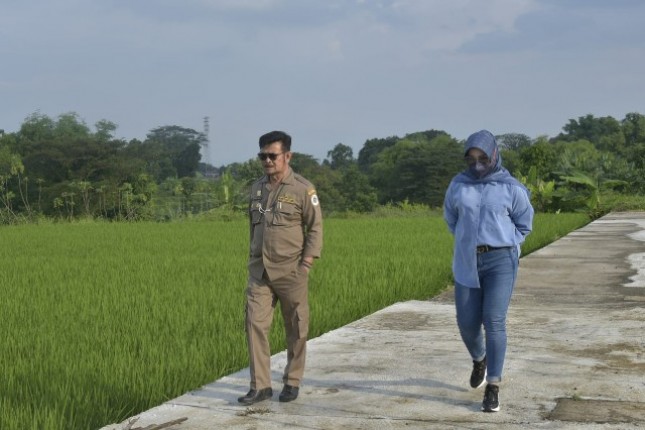 Menteri Pertanian SYL bersama Bupati Klaten Sri Mulyani 