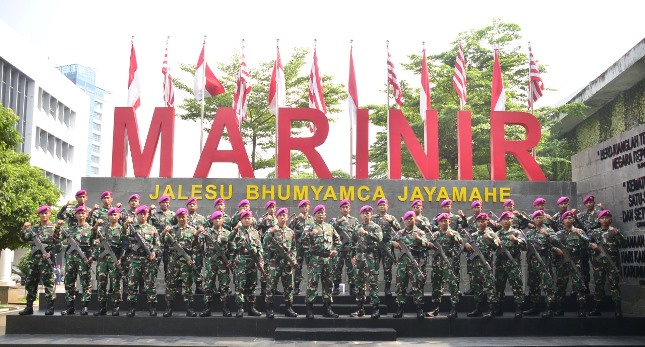 Dankormar Mayor Jenderal TNI (Mar) Widodo Dwi Purwanto Berikan Pemberkalan Kepada Prajurit Korps Marinir Satgas RIMPAC