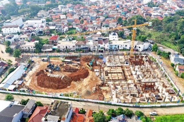 Proses pembangunan The Maj Bekasi 