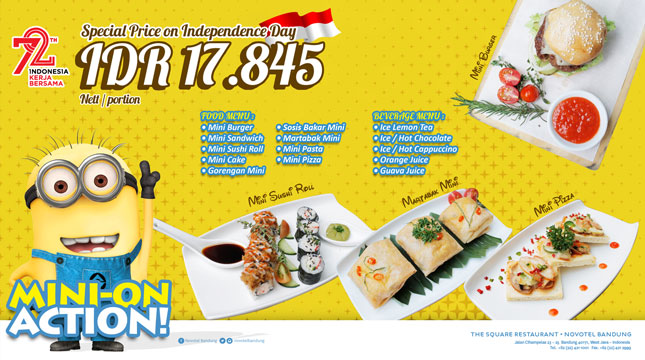 Menu Mini-On Action di The Square Restaurant di Novotel Bandung