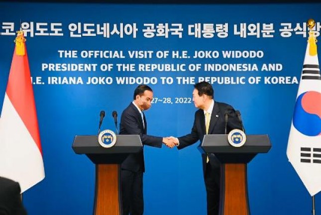 Presiden RI Jokowi dan Presiden Korsel Yoon Suk-yeol