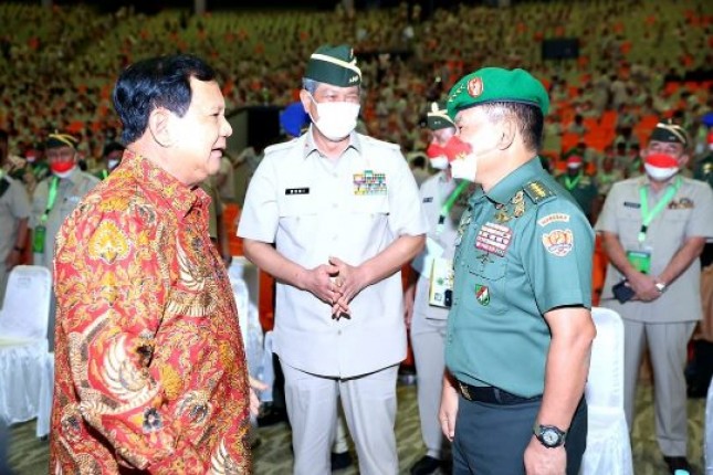 KASAD Jenderal TNI Dudung Abdurachman dan Menhan Prabowo Subianto