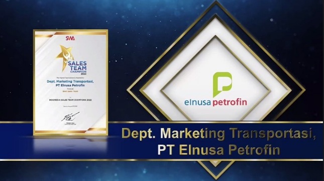 Elnusa Petrofin Raih Penghargaan Best Sales Team