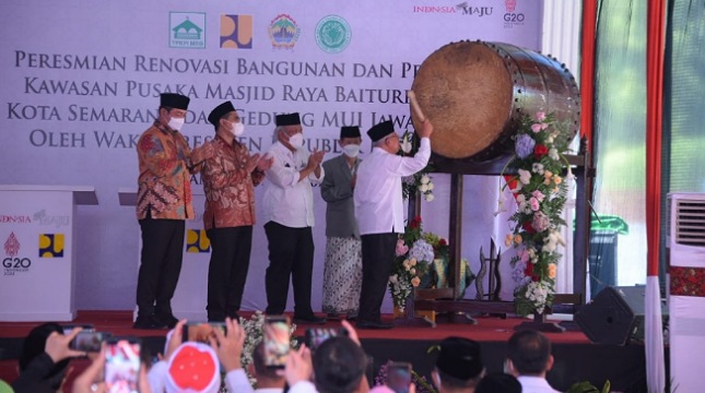 Wakil Presiden RI Resmikan Masjid Raya Baiturrahman Semarang