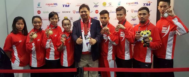 Menperin Airlangga Bangga, Tim Wushu Indonesia Capai Target Tiga Emas di Sea Games (Foto Humas)