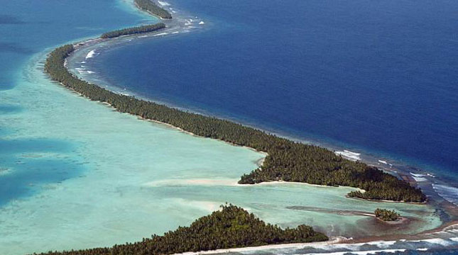 Pulau Tuvalu, di Polinesia (Foto:AFP/Torsten Blackwood)