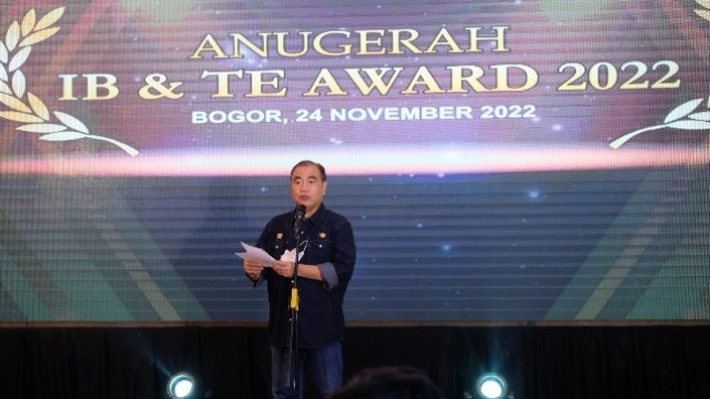 Direktur Jenderal Peternakan dan Kesehatan Hewan (Dirjen PKH) Nasrullah pada acara Anugerah IB & TE Awards 2022 