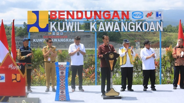 Presiden Jokowi Resmikan Bendungan Kuwil Kawangkoan di Kabupaten Minahasa Utara 