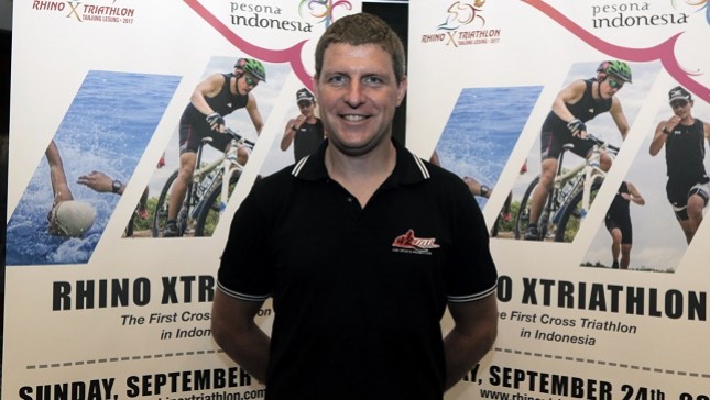 GM Asia Trail Master, Kris Van de Velde yang akan turun berlomba di Rhino X Triathlon, Tanjung Lesung. (Foto: IST)