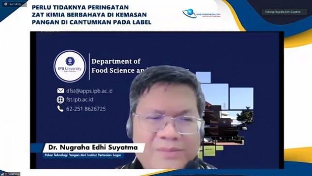 Dosen dan Peneliti di Departemen Ilmu dan Teknologi Pangan dan SEAFAST Center, Institut Pertanian Bogor (IPB), Nugraha Edhi Suyatma