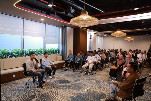 Suasana berlangsungnya Sanubari Talkshow: “Menjadi Entrepreneur Muda” yang selenggarakan pada Kamis (13/4) di Medialand Tower, Kuningan, Jakarta Selatan. 