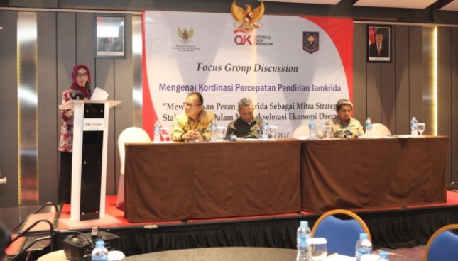 Deputi Bidang Pembiayaan Kementerian Koperasi dan UKM Yuana Sutyowati pada acara Rapat Koordinasi Percepatan Pembentukan PT Jamkrida, di Jakarta, Selasa (19/9).