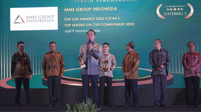 MMS Group Indonesia Raih Predikat Tertinggi 'Excellence' TOP CSR Awards 2023 