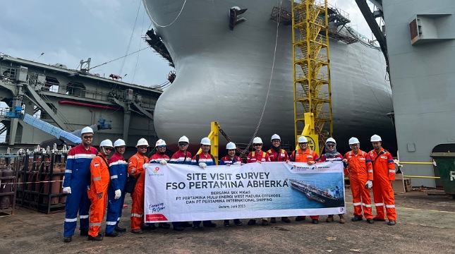 Site Survey SKK Migas ke fasilitas upgrading dan docking kapal FSO Pertamina Abherka 