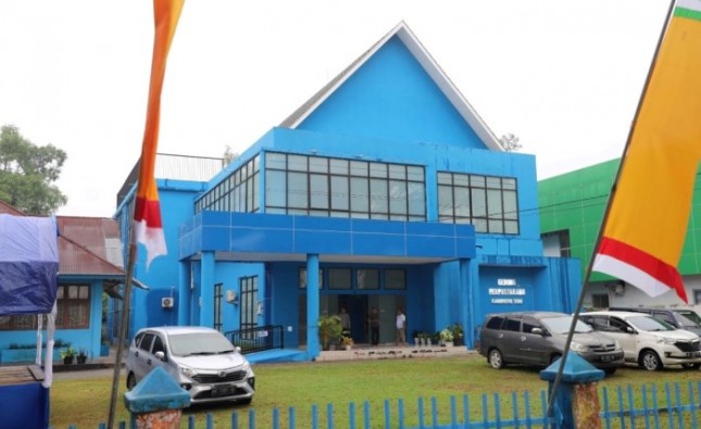 Gedung Perpustakaan Kabupaten Tebo, Jambi, yang baru saja diresmikan Kepala Perpusnas.