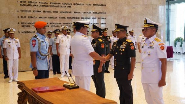 Panglima TNI Pimpin Serah Terima Dua Jabatan Strategis TNI 