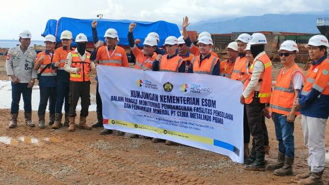 Kunjungan Kementerian ESDM ke smelter CNI di Kolaka, Sulawesi Tenggara.
