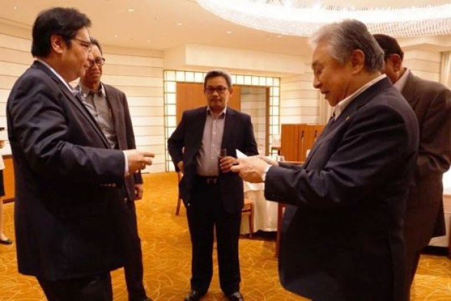 Menperin irlangga Hartarto dan President Fujitrans Corporation Tatsuo Keii (Foto Mumas)