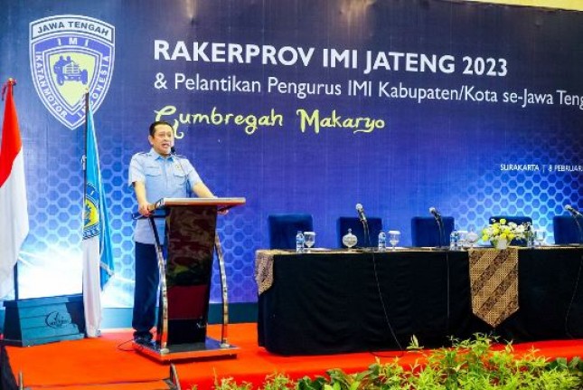 Ketua MPR RI sekaligus Wakil Ketua Umum Partai Golkar dan Ketua Umum Ikatan Motor Indonesia (IMI) Bambang Soesatyo 