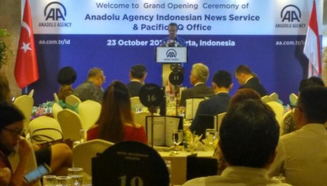 Kantor berita Turki Anadolu Agency mengembangkan sayap internasional dengan layanan berita bahasa Indonesia pada Senin malam (23/10/2017) di Jakarta
