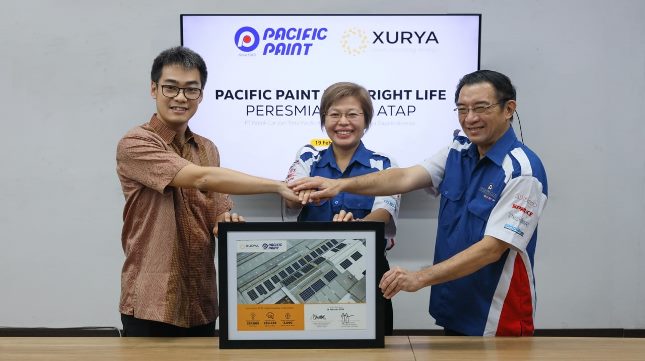 Pacific Paint meresmikan PLTS atap bersama Xurya yang telah beroperasi sejak Desember 2023 lalu.
