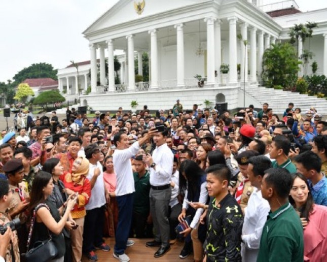 Presiden Jokowi dalam rangkaian acara peringatan Hari Sumpah Pemuda. (Foto Biro Set Pres)