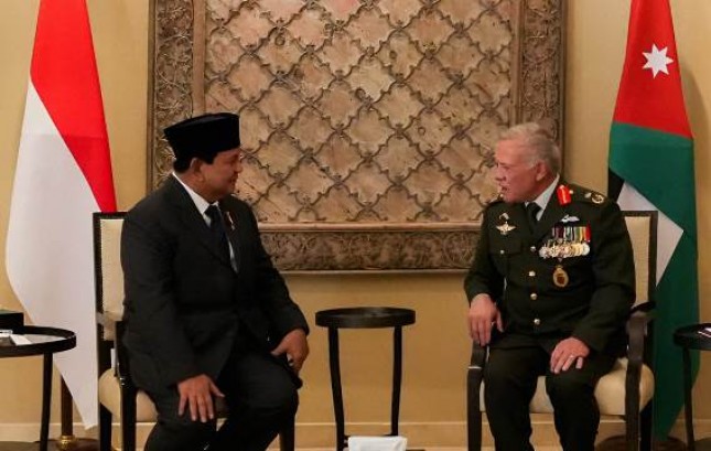 Tiba di Yordania, Menhan Prabowo Subianto Bertemu Raja Abdullah II