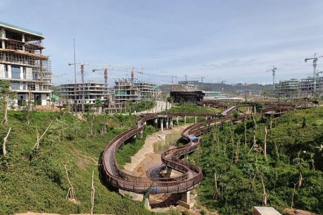 Kawasan Inti Pusat Pemerintahan (KIPP) di Ibu Kota Nusantara (IKN) yang juga dibangun menggunakan produk green cement dari SIG.