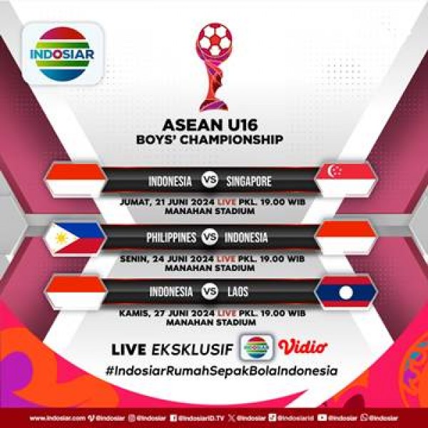 Turnamen "ASEAN U-16 Boys’ Championship 2024" Siap Bergulir di Indonesia