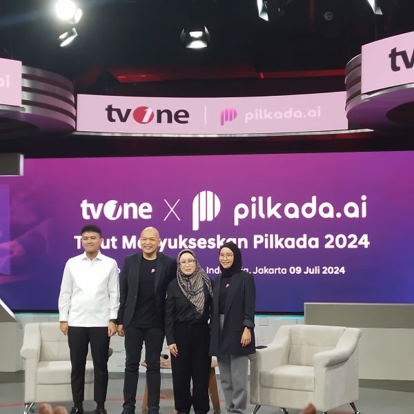 tvOne Menggandeng Pilkada.AI untuk Turut Menyukseskan Pemilihan Kepala Daerah 2024. Solusi Tingkatkan Kemenangan dengan Teknologi AI dan Tayangan Terbaik di tvOne