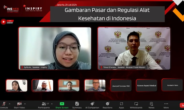 Inspiry gelar webinar bersama Perwakilan Perdagangan Federasi Rusia.