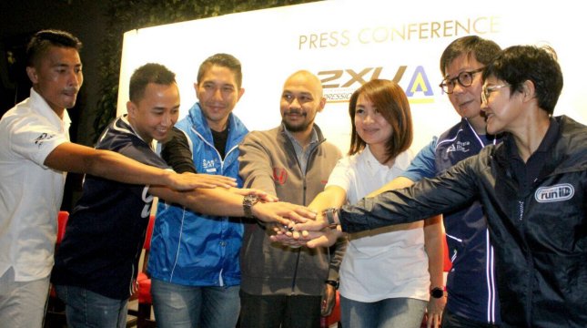 Konferensi Pers 2XU Run 2017 di Gandaria City, Jakarta, Jumat (17/11/2017). (Foto: IST)