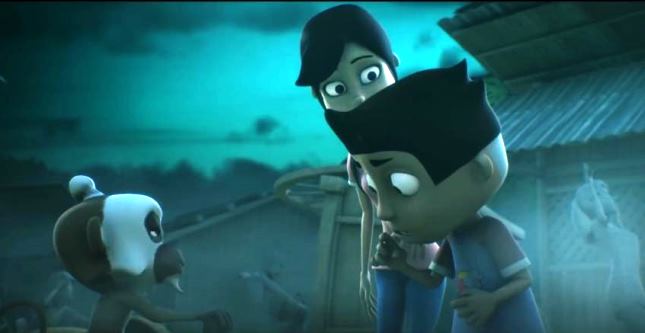 Adegan film animasi Knight Kris yang diproduser Deddy Corbuzier