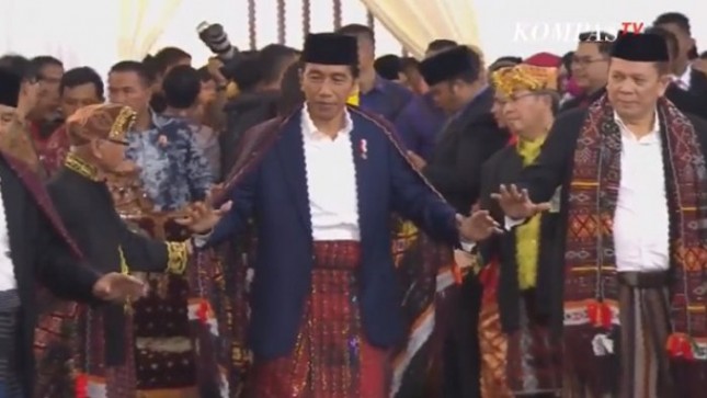 Presiden Jokowi di acara pernikahan Kahiyang Ayu dan Bobby Nasution, Medan, (25/11/2017). (Foto Setkab)