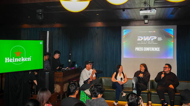 Konferensi Pers Heineken x DWP 2024 di AA Bar Gunawarman