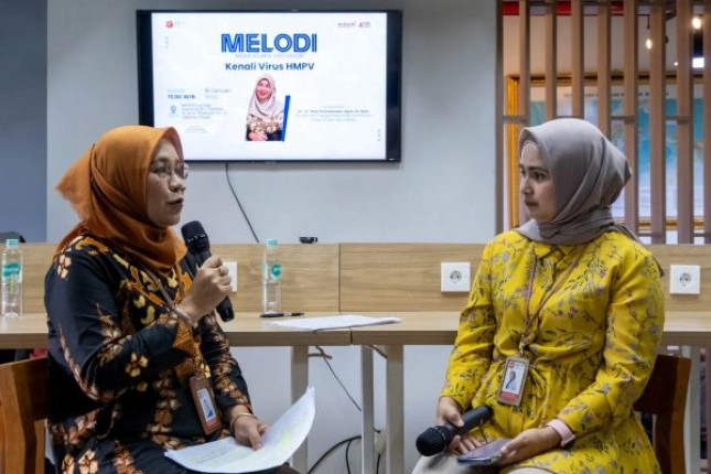 Peneliti Ahli Madya Pusat Riset Kedokteran Praklinis dan Klinis BRIN, Telly Purnamasari Agus, menyampaikan bahwa virus Human Metapneumovirus (HMPV) termasuk dalam jenis safe limited disease atau penyakit yang bisa sembuh/FOTO BRIN