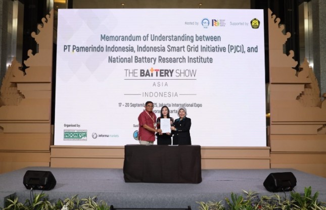 MoU antara PT. Pamerindo Indonesia, Indonesia Smart Grids Initiative (PJCI) dan National Battery Research Institute.